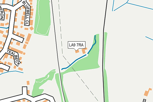 LA9 7RA map - OS OpenMap – Local (Ordnance Survey)