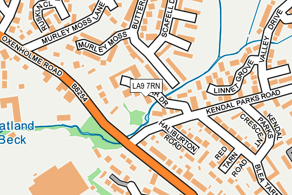 LA9 7RN map - OS OpenMap – Local (Ordnance Survey)