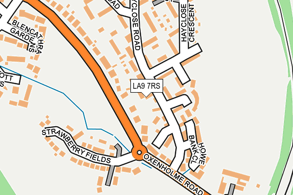 LA9 7RS map - OS OpenMap – Local (Ordnance Survey)