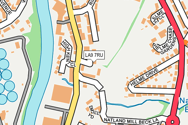 LA9 7RU map - OS OpenMap – Local (Ordnance Survey)