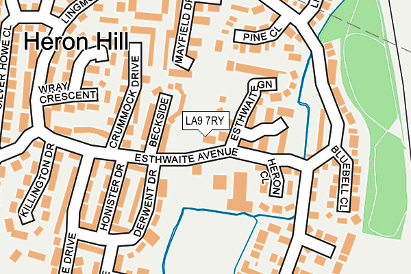 LA9 7RY map - OS OpenMap – Local (Ordnance Survey)