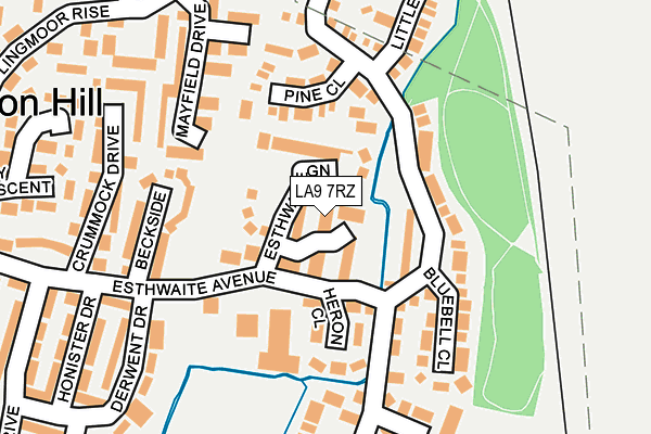 LA9 7RZ map - OS OpenMap – Local (Ordnance Survey)