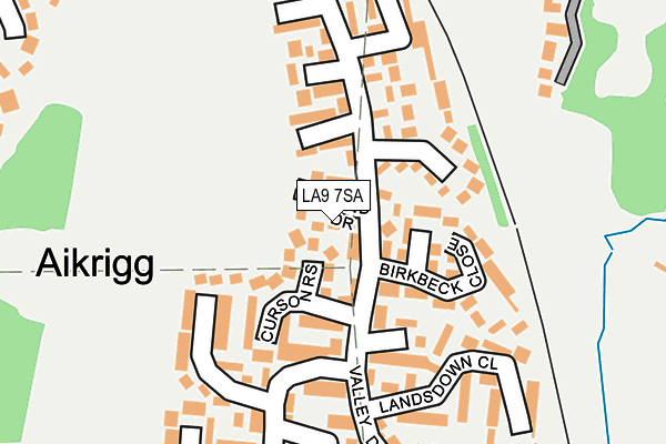 LA9 7SA map - OS OpenMap – Local (Ordnance Survey)
