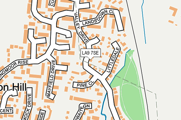 LA9 7SE map - OS OpenMap – Local (Ordnance Survey)