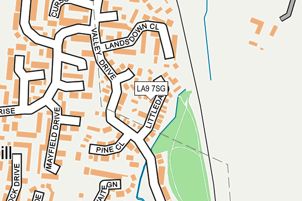 LA9 7SG map - OS OpenMap – Local (Ordnance Survey)