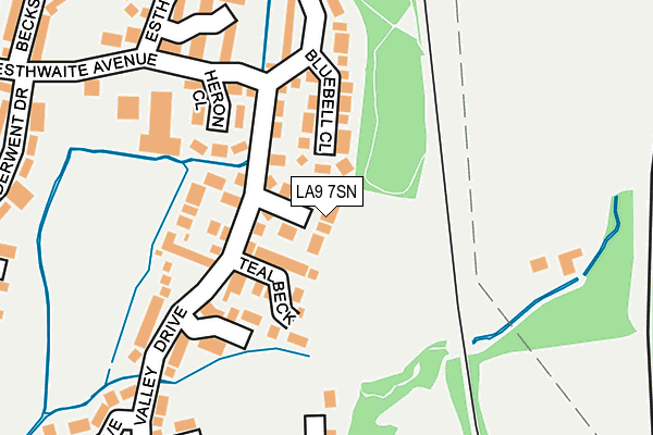 LA9 7SN map - OS OpenMap – Local (Ordnance Survey)