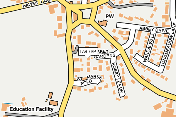 LA9 7SP map - OS OpenMap – Local (Ordnance Survey)