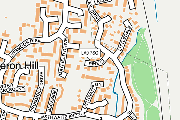 LA9 7SQ map - OS OpenMap – Local (Ordnance Survey)