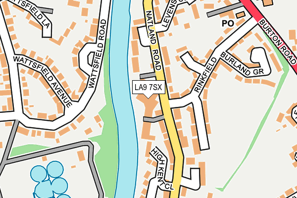 LA9 7SX map - OS OpenMap – Local (Ordnance Survey)