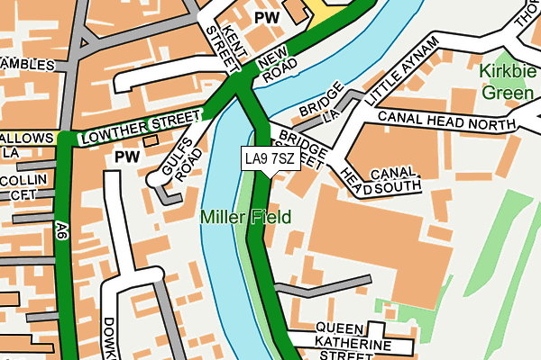 LA9 7SZ map - OS OpenMap – Local (Ordnance Survey)