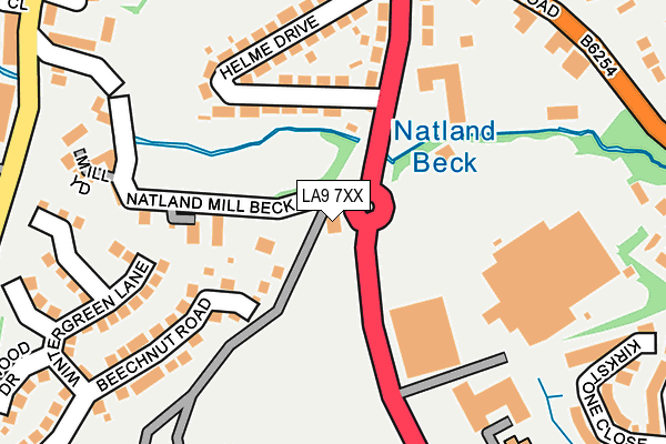 LA9 7XX map - OS OpenMap – Local (Ordnance Survey)