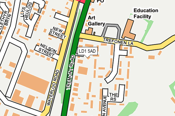 LD1 5AD map - OS OpenMap – Local (Ordnance Survey)