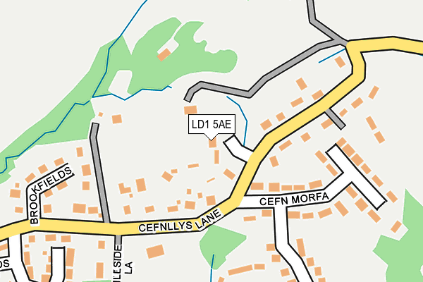 LD1 5AE map - OS OpenMap – Local (Ordnance Survey)