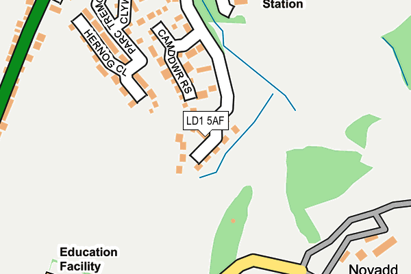 LD1 5AF map - OS OpenMap – Local (Ordnance Survey)