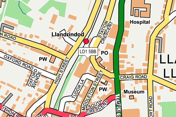 LD1 5BB map - OS OpenMap – Local (Ordnance Survey)