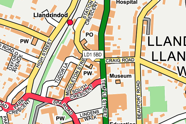 LD1 5BD map - OS OpenMap – Local (Ordnance Survey)