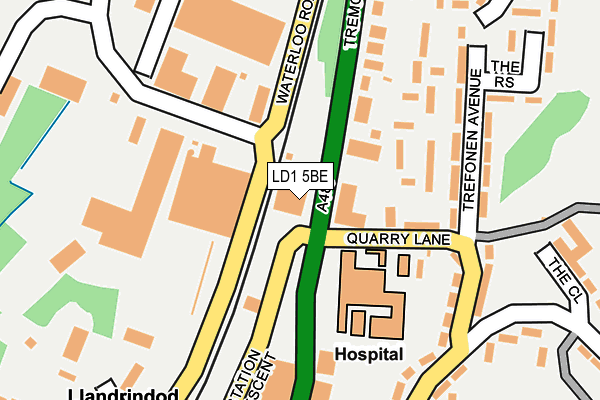 LD1 5BE map - OS OpenMap – Local (Ordnance Survey)