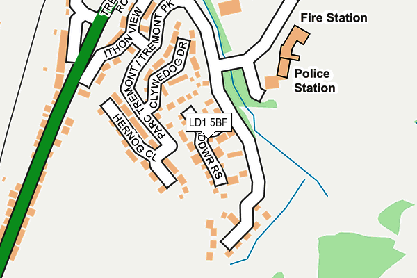 LD1 5BF map - OS OpenMap – Local (Ordnance Survey)