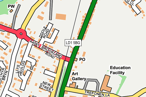 LD1 5BG map - OS OpenMap – Local (Ordnance Survey)