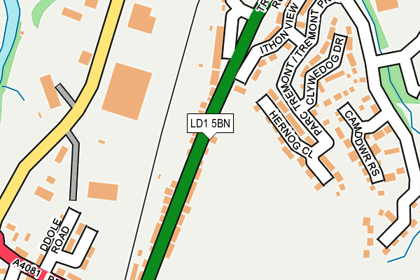 LD1 5BN map - OS OpenMap – Local (Ordnance Survey)