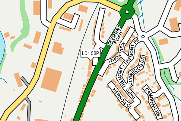 LD1 5BP map - OS OpenMap – Local (Ordnance Survey)