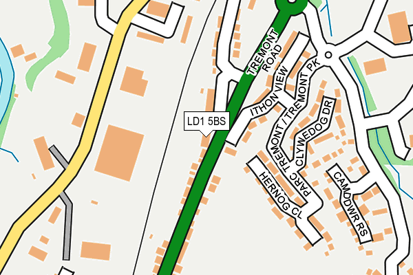 LD1 5BS map - OS OpenMap – Local (Ordnance Survey)