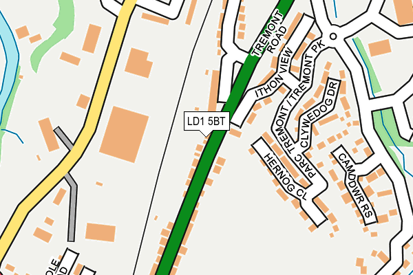 LD1 5BT map - OS OpenMap – Local (Ordnance Survey)