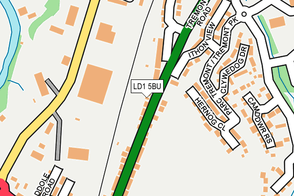 LD1 5BU map - OS OpenMap – Local (Ordnance Survey)
