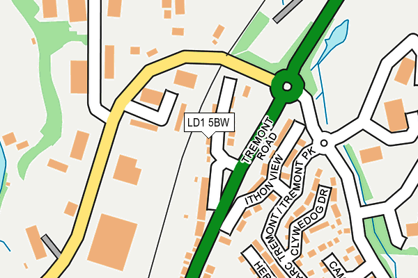 LD1 5BW map - OS OpenMap – Local (Ordnance Survey)