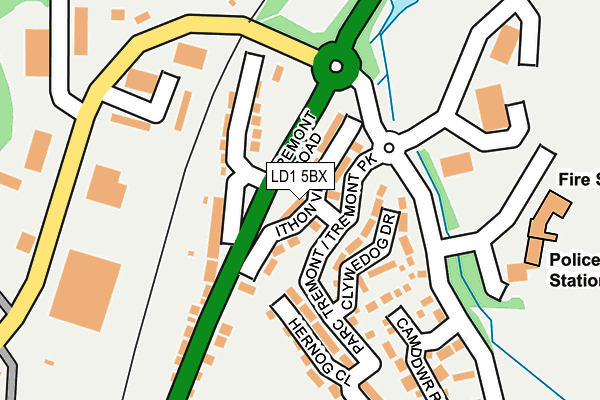 LD1 5BX map - OS OpenMap – Local (Ordnance Survey)