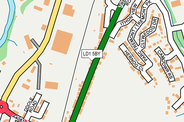 LD1 5BY map - OS OpenMap – Local (Ordnance Survey)