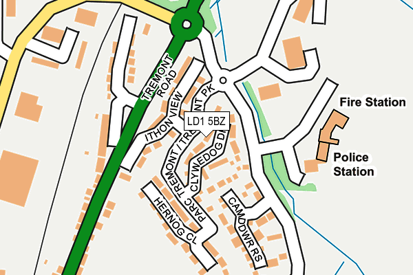 LD1 5BZ map - OS OpenMap – Local (Ordnance Survey)