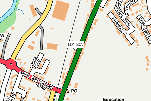 LD1 5DA map - OS OpenMap – Local (Ordnance Survey)