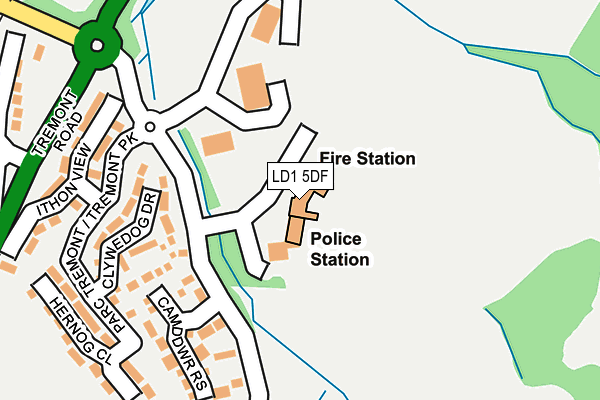 LD1 5DF map - OS OpenMap – Local (Ordnance Survey)