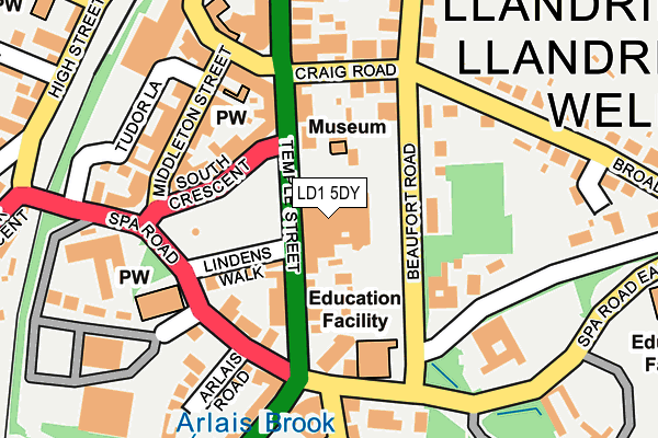 LD1 5DY map - OS OpenMap – Local (Ordnance Survey)