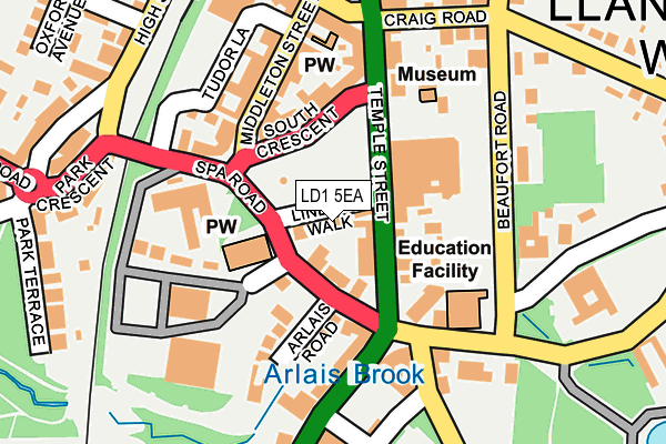 LD1 5EA map - OS OpenMap – Local (Ordnance Survey)