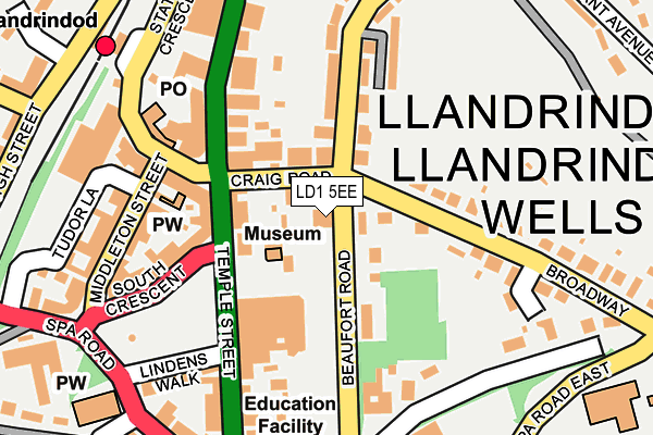 LD1 5EE map - OS OpenMap – Local (Ordnance Survey)