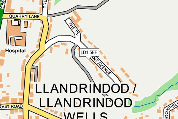 LD1 5EF map - OS OpenMap – Local (Ordnance Survey)