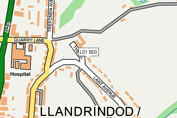 LD1 5EG map - OS OpenMap – Local (Ordnance Survey)