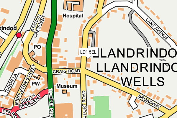 LD1 5EL map - OS OpenMap – Local (Ordnance Survey)