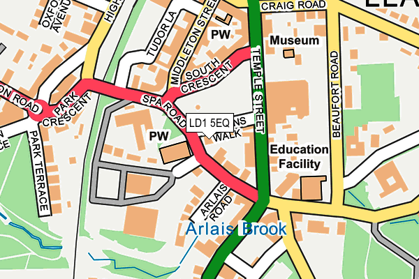 LD1 5EQ map - OS OpenMap – Local (Ordnance Survey)