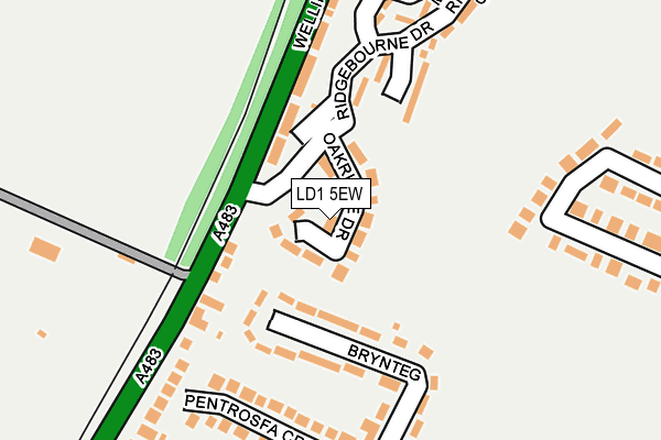 LD1 5EW map - OS OpenMap – Local (Ordnance Survey)