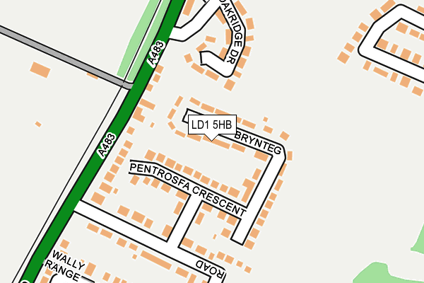 LD1 5HB map - OS OpenMap – Local (Ordnance Survey)