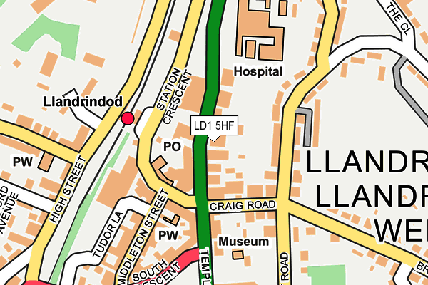 LD1 5HF map - OS OpenMap – Local (Ordnance Survey)