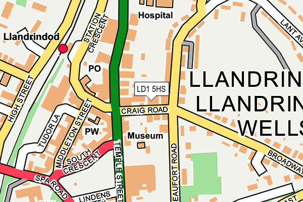 LD1 5HS map - OS OpenMap – Local (Ordnance Survey)