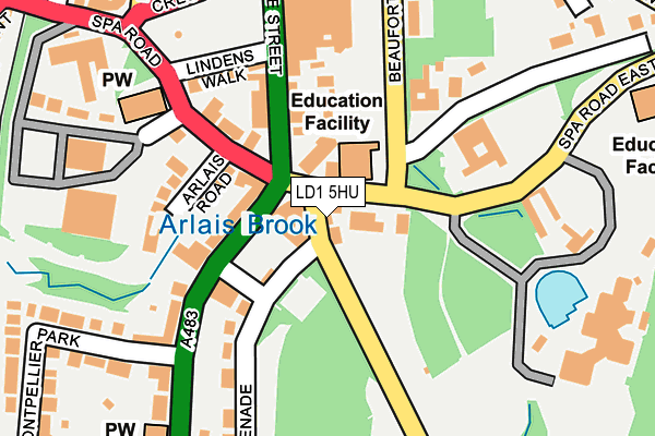 LD1 5HU map - OS OpenMap – Local (Ordnance Survey)