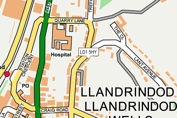 LD1 5HY map - OS OpenMap – Local (Ordnance Survey)