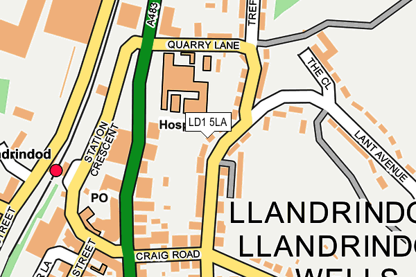 LD1 5LA map - OS OpenMap – Local (Ordnance Survey)