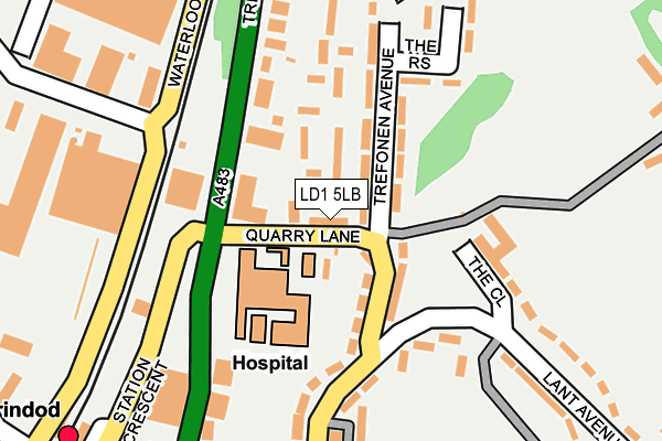 LD1 5LB map - OS OpenMap – Local (Ordnance Survey)