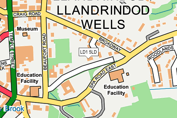 LD1 5LD map - OS OpenMap – Local (Ordnance Survey)